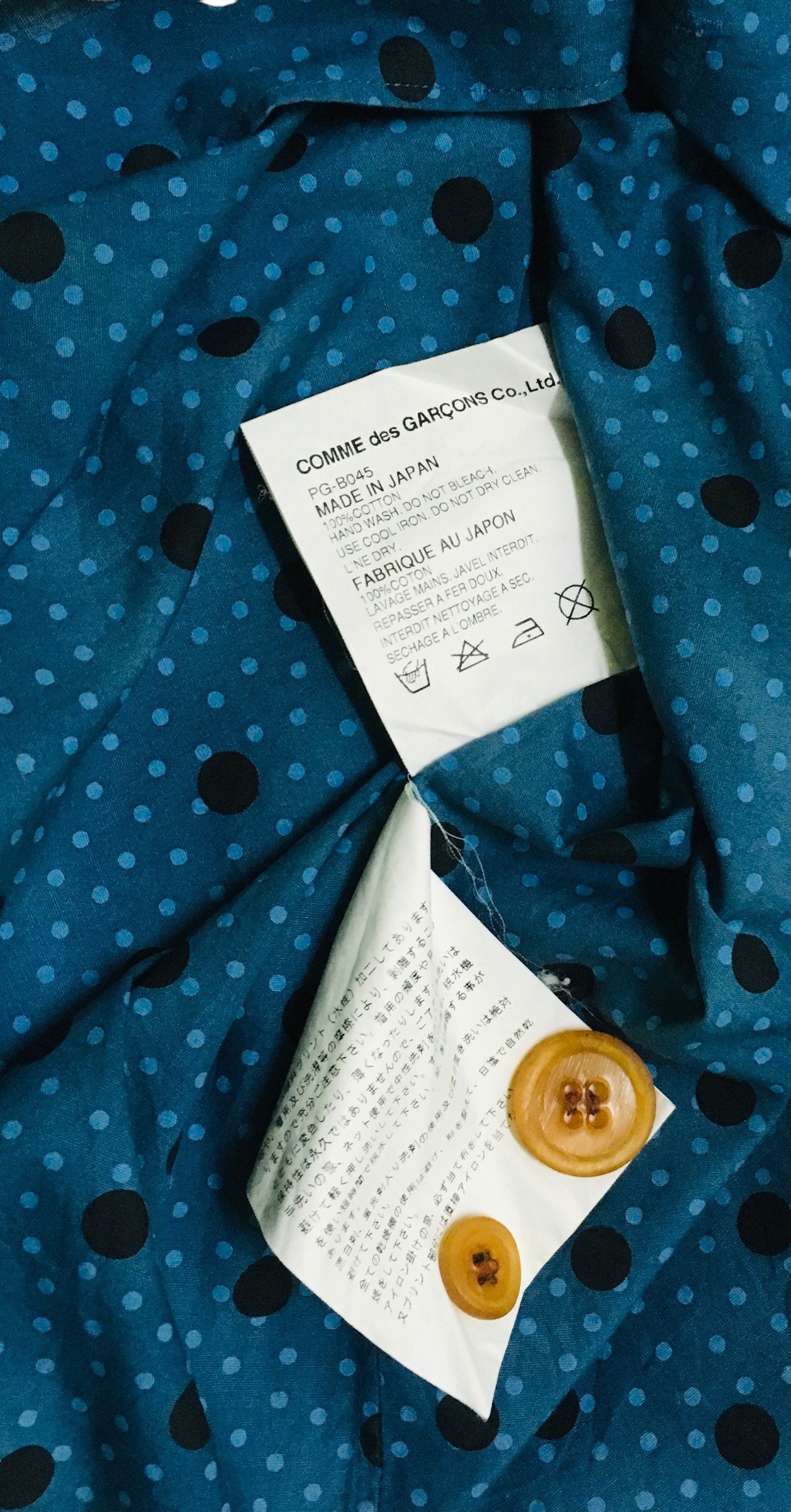 Rare Vintage Comme Des Garcons Homme Polka Dot Shirt 1990s - Etsy