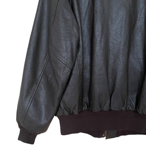 Rare Design Vintage Brand Avirex Leather Fly Jacket 1990s image 4