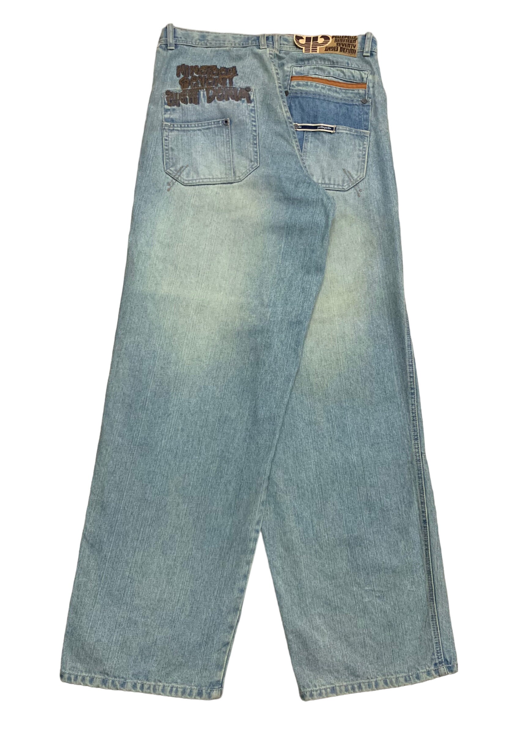 Very Rare Design Vintage Brand Pelle Pelle Baggy Jeans 2000s