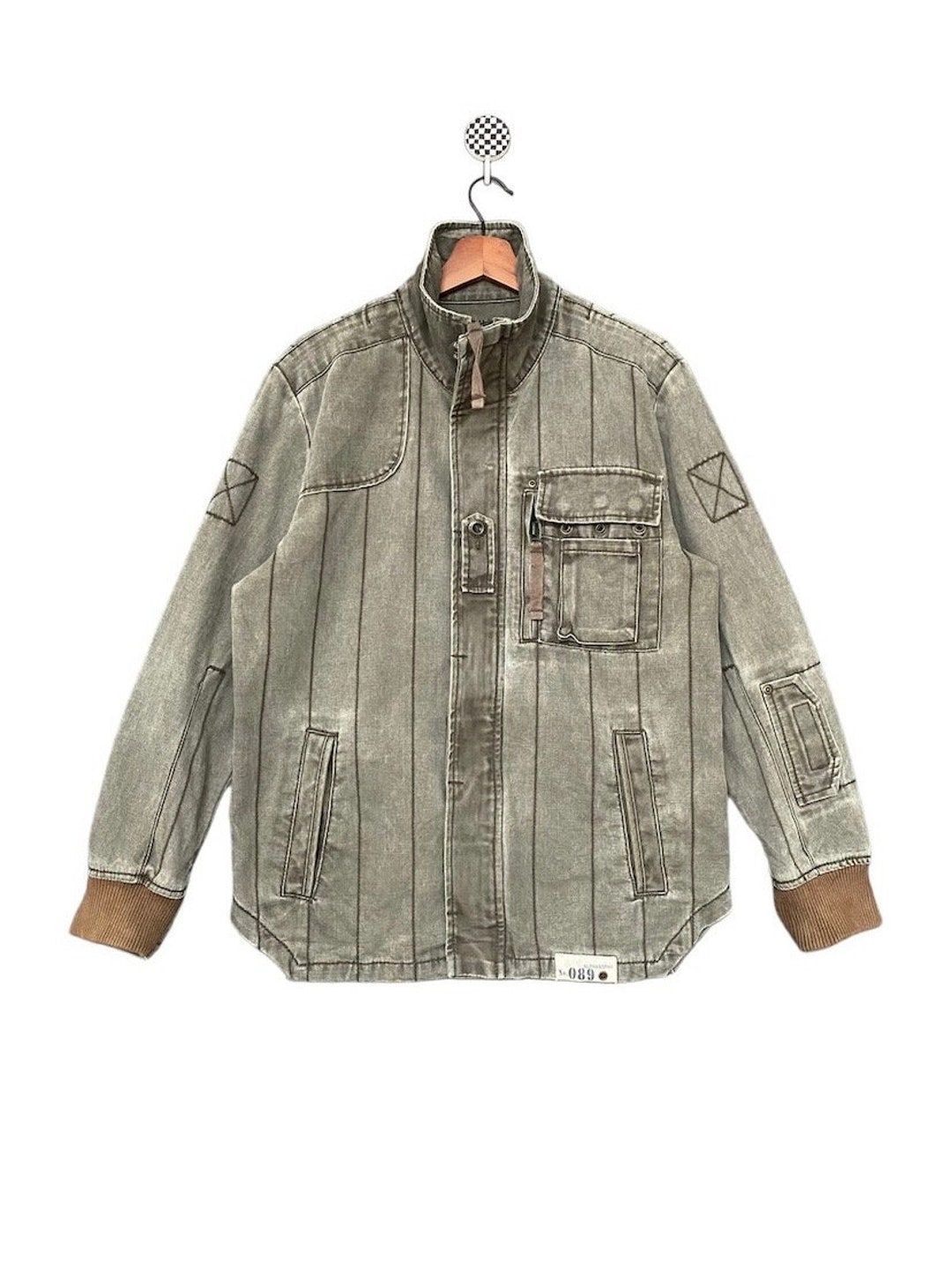 Rare Design Vintage Brand Alphasophy Avant Garde Military Jacket