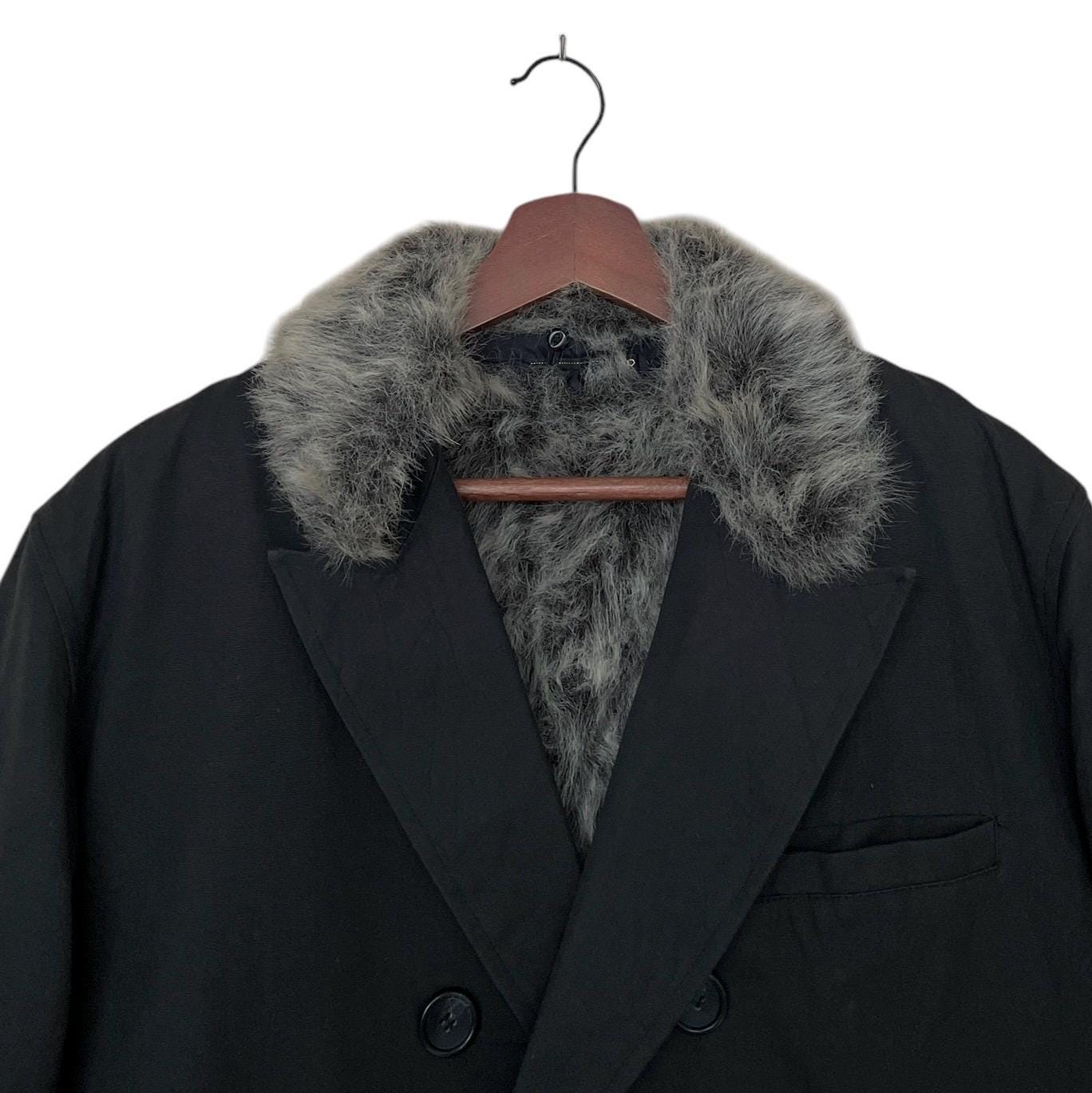 ジャケット・アウター 00s fuga fur trench coat japanese label Rare Vintage Japanese Brand FUGA Fur Trench Coat 2000s