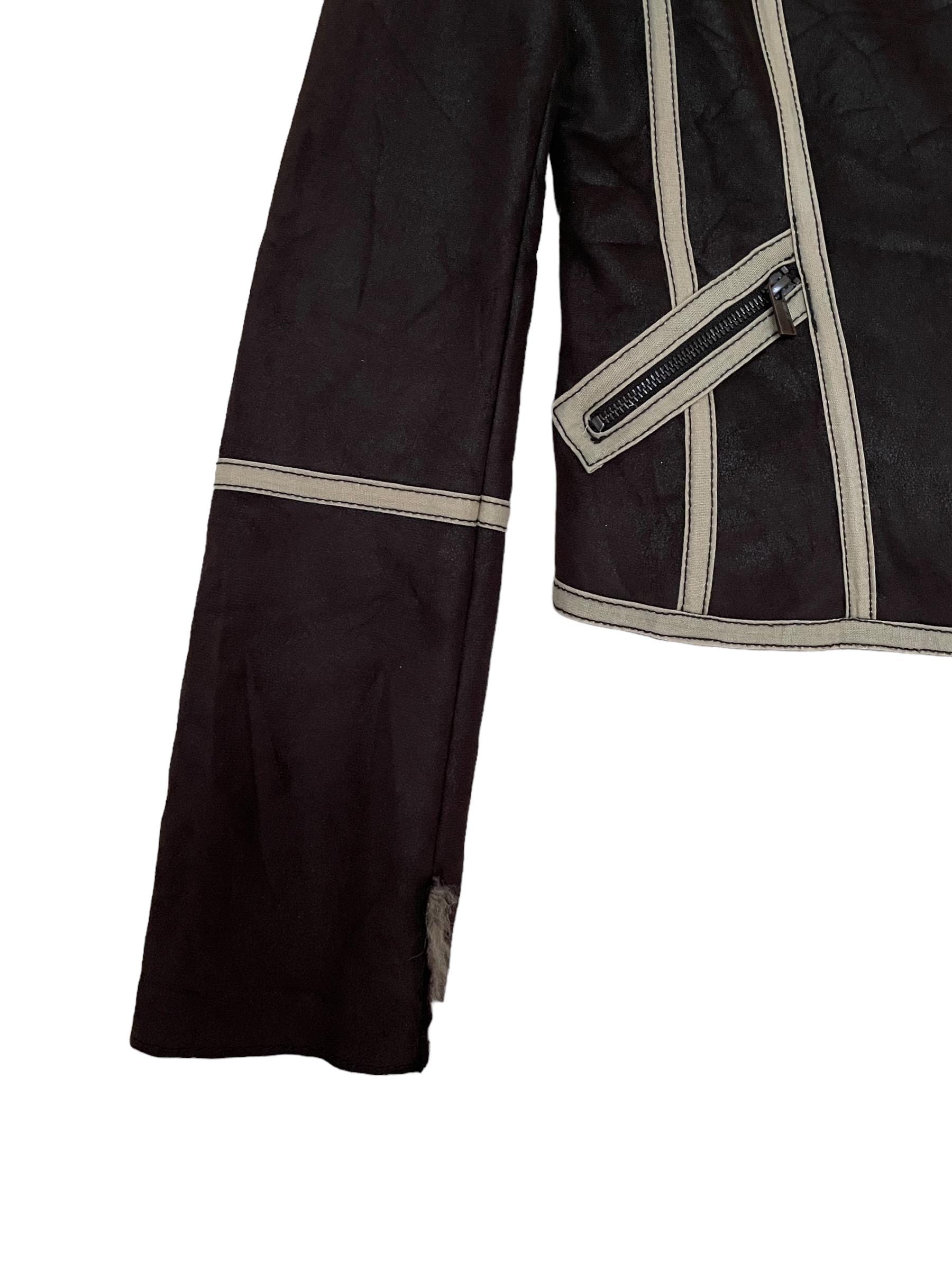 Rare Vintage Brand Armani Jeans Fur Leather Jacket 2000s - Etsy