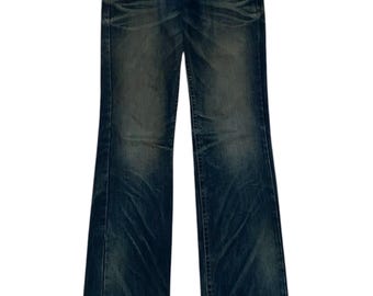 Rare Vintage Japanese Brand Lolita Waxed Jeans 2000s