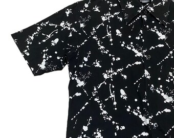 Tornado Mart Polo Shirt, Short Sleeve, Half Zip, All-Over