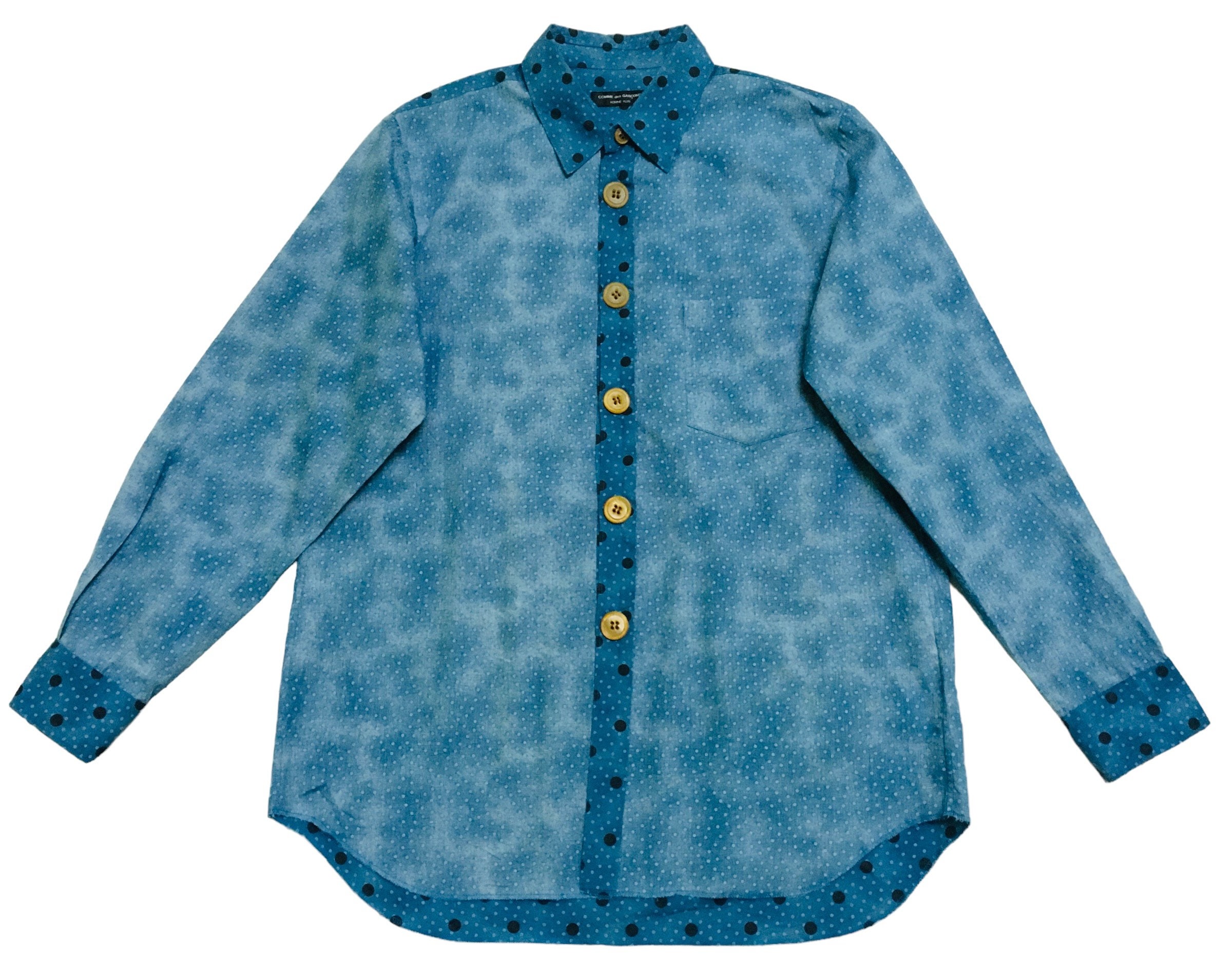 90s comme des garçons homme shirt Rare Vintage Comme Des Garcons Homme Polka Dot Shirt 1990s - Etsy