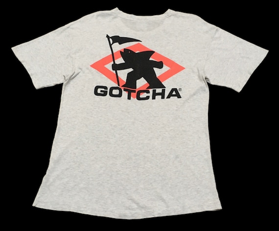 Rare Design Vintage Streetwear Brand Gotcha T-shi… - image 1