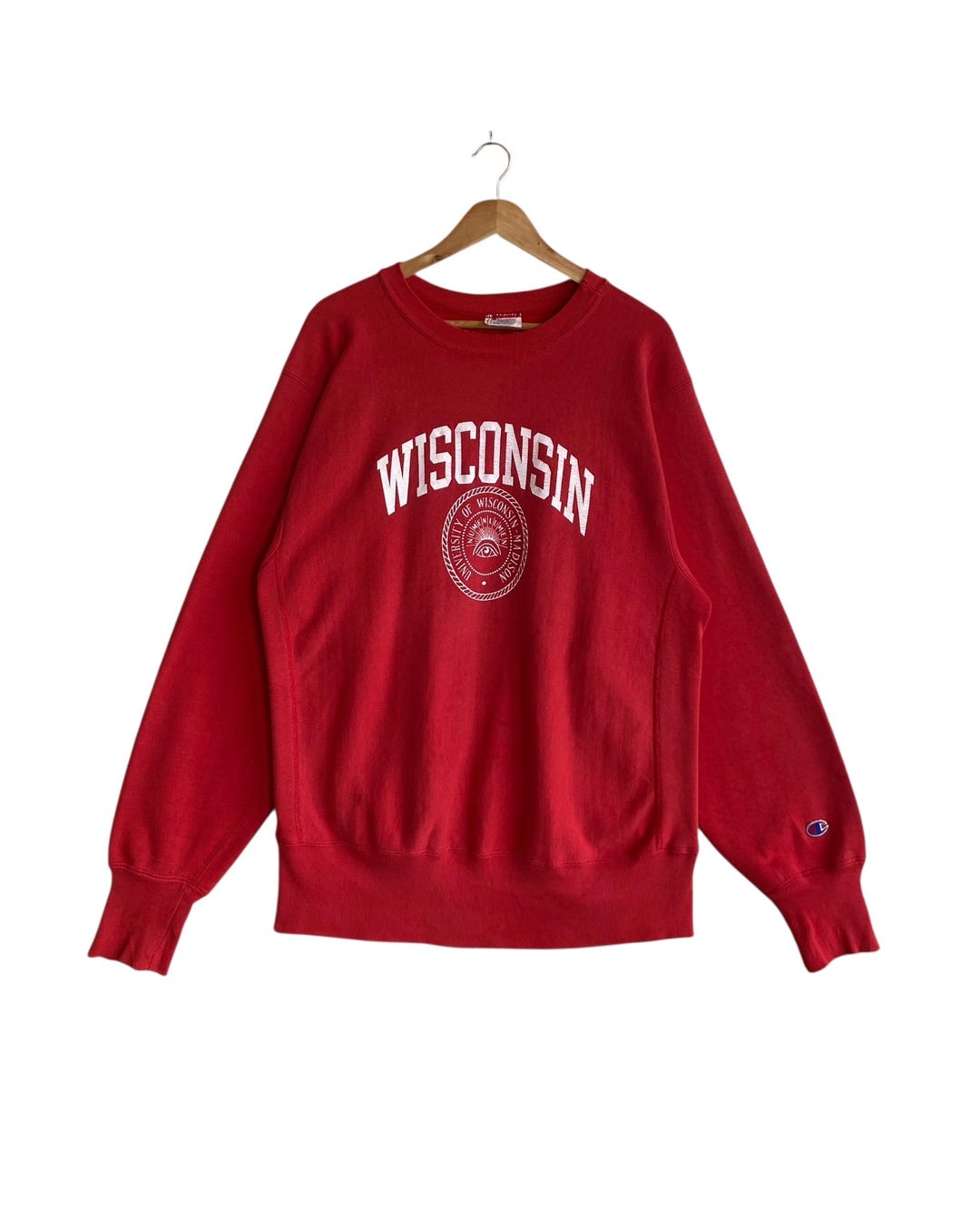 vintage【Champion Reverse Weave】Wisconsin Rare Vintage Champion Reverse Weave Wisconsin Sweatshirt 1980s - Etsy