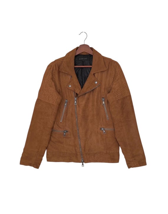 Rare 00s in the attic Leather Gimmick Velor Jacket archive