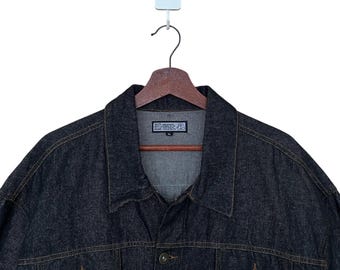 Rare Vintage Japanese Brand Galfy Crutch Brand Denim Jacket
