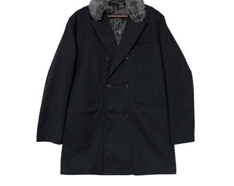 ジャケット・アウター 00s fuga fur mods coat Japanese label Rare Vintage Japanese Brand FUGA Fur Trench Coat 2000s - Etsy