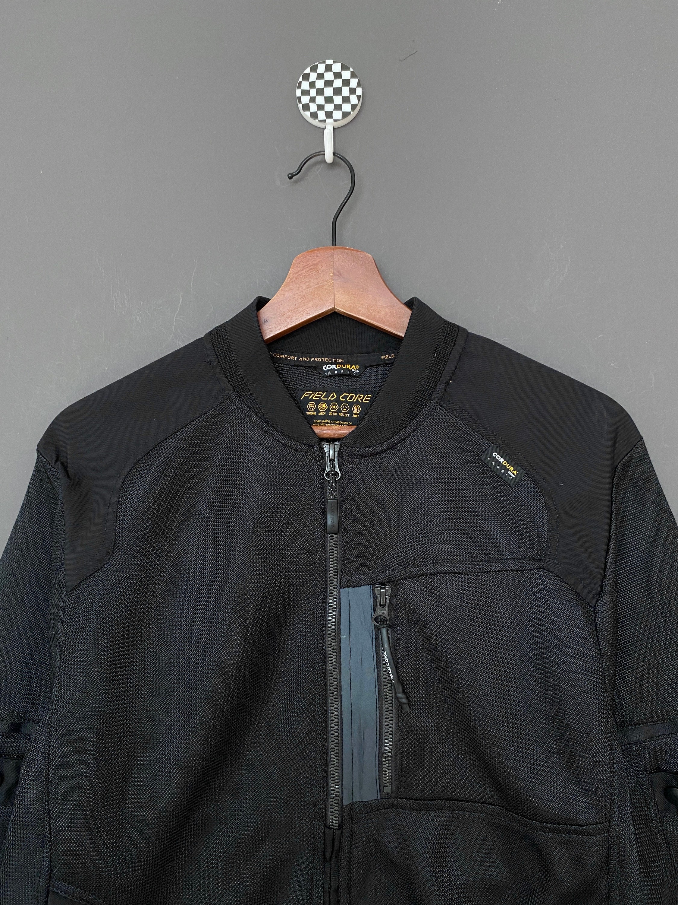 Rare Vintage Japanese Brand Field Core Bikers Racing Jacket 2000s 