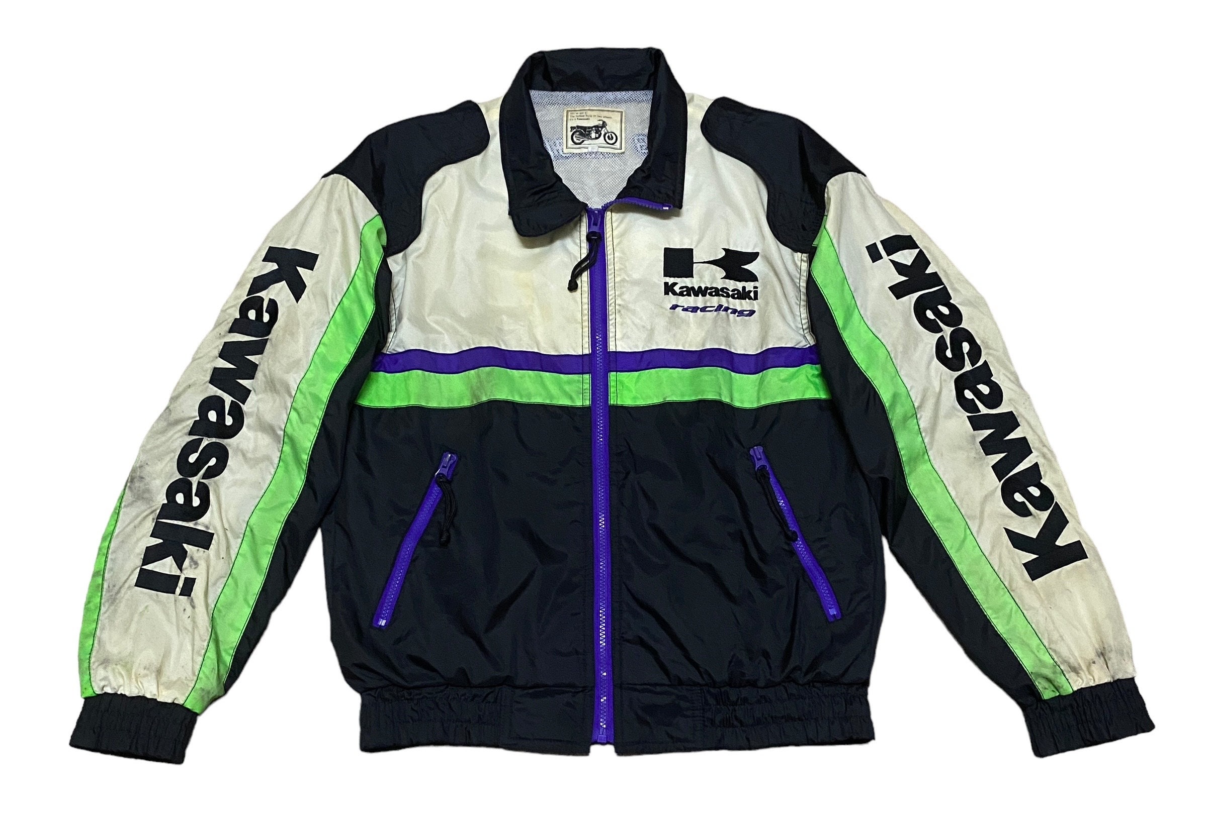 Rare Design Vintage Japanese Brand Kawasaki Bikers Jacket Rare Design Vintage Japanese Brand Kawasaki Bikers Jacket