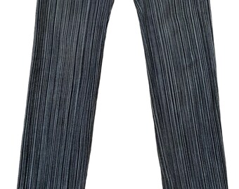 国内で当店のみ Supermade - Loose Retro Ribbed Print Rare Design Vintage Japanese Brand Union Made Striped Jeans