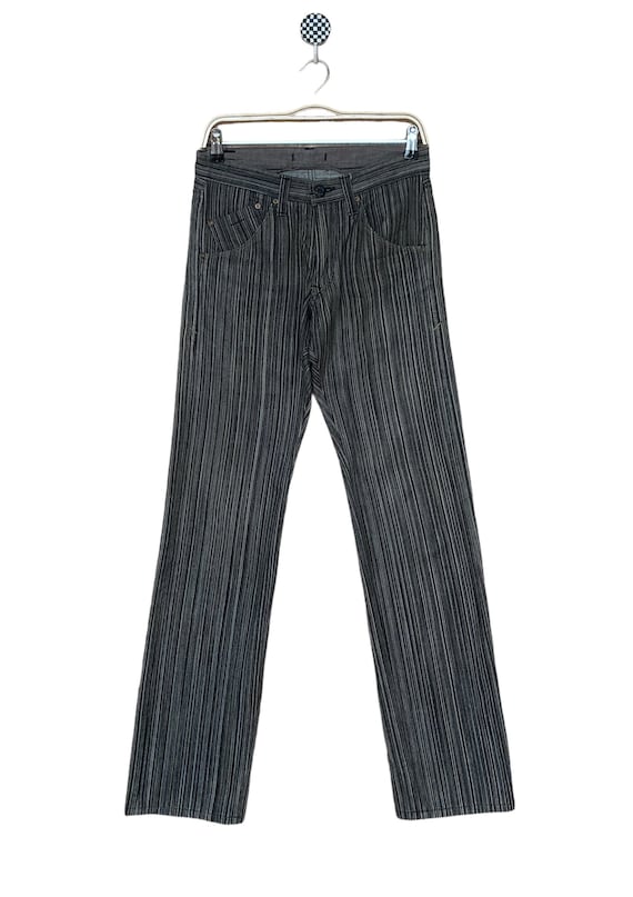 Rare Design Vintage Japanese Brand Union Made Striped Jeans Rare Design Vintage Japanese Brand Union Made Striped Jeans