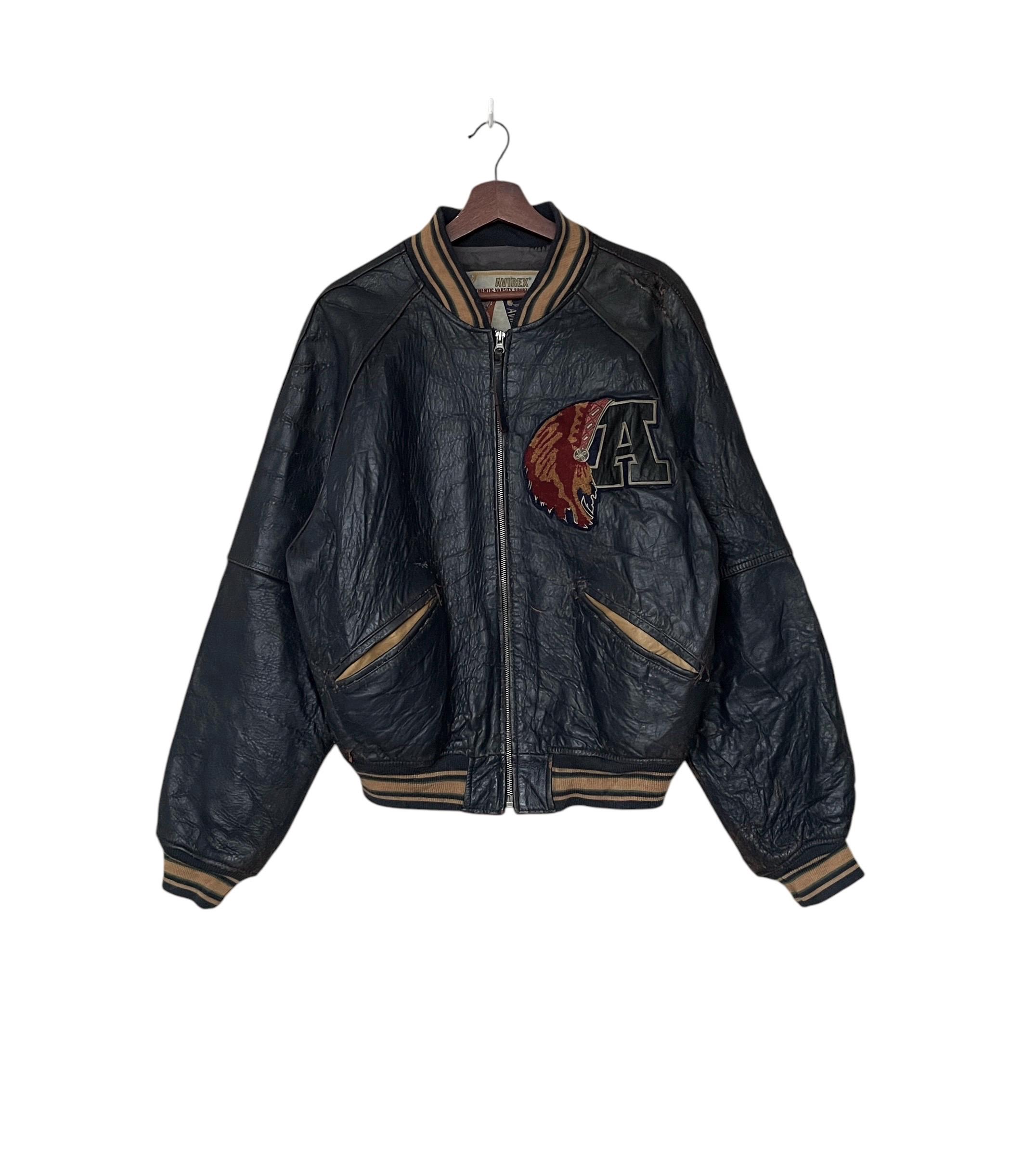 希少なデザイン ヴィンテージブランド アビレックス レザー フライ