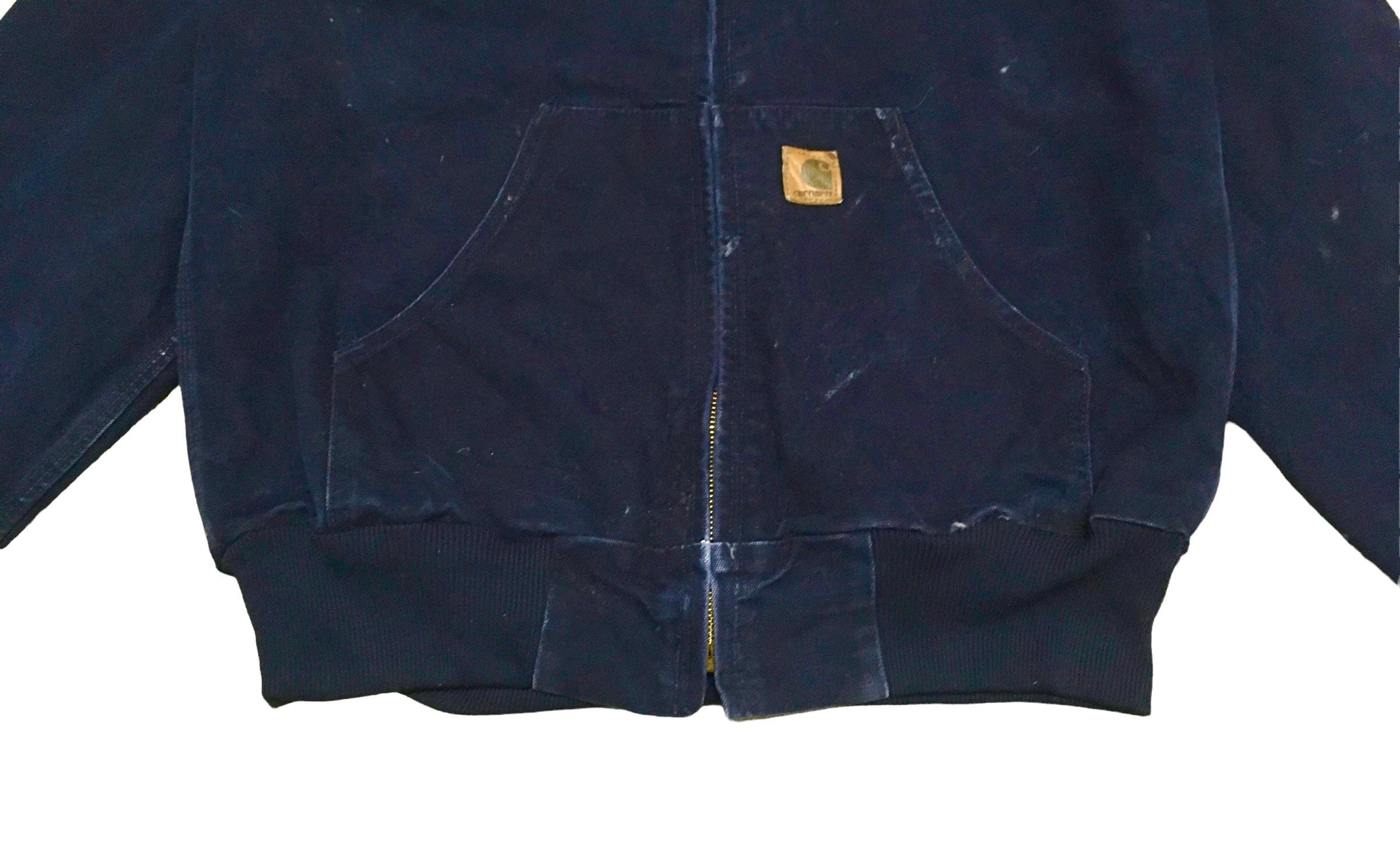 トップス rare 90s USA carhartt velours zip hoodie Vintage 1990s Carhartt Heavy Weight Sun Faded Zip up Hoodie / 90s