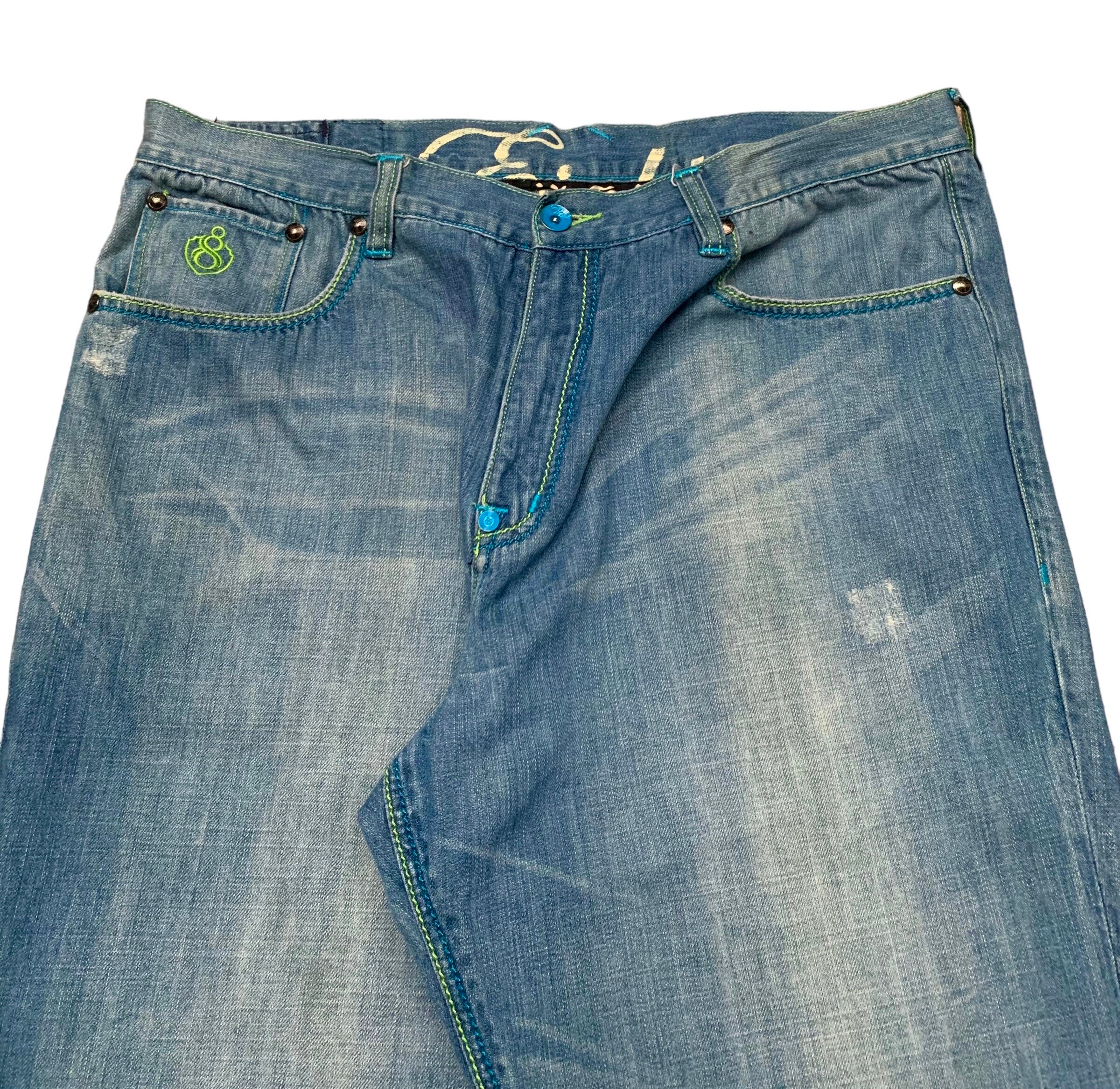 Rare Design Vintage Hiphop Rapper Eight732 Baggy Jeans 2000s Rare Design Vintage Hiphop Rapper Eight732 Baggy Jeans 2000s