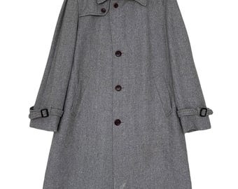 Rare Vintage Brand Aquascutum 100% Wool Trench Coat 1990s