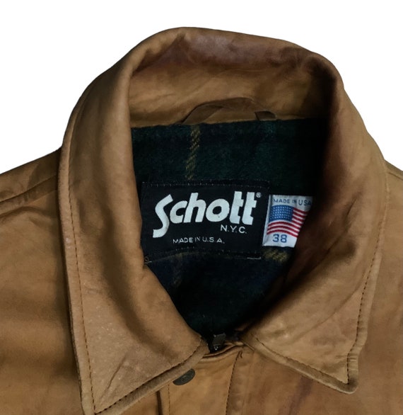 希少なデザイン ヴィンテージ Schott アメリカ製 レザージャケット