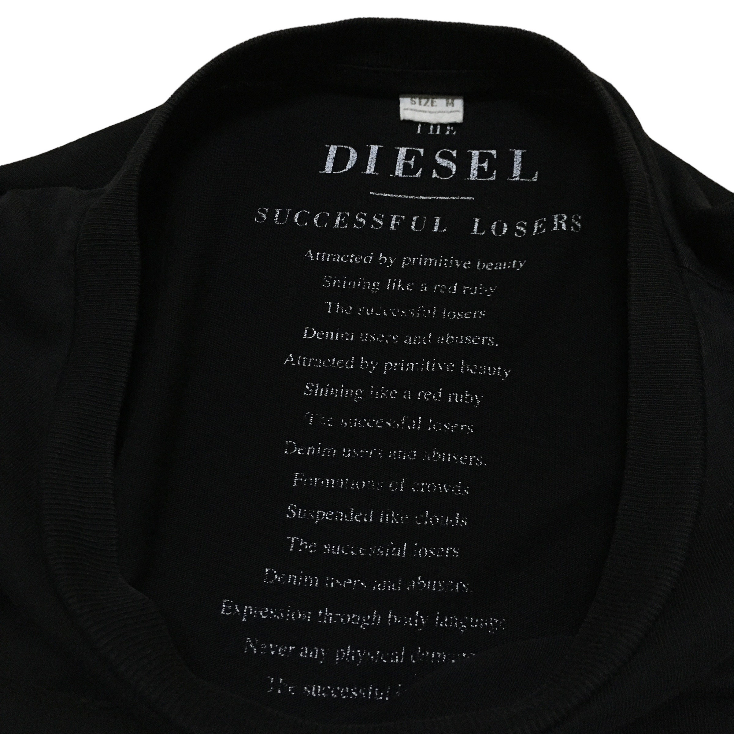 Rare Design Vintage Brand Diesel Overprint T-shirt 2000s - Etsy