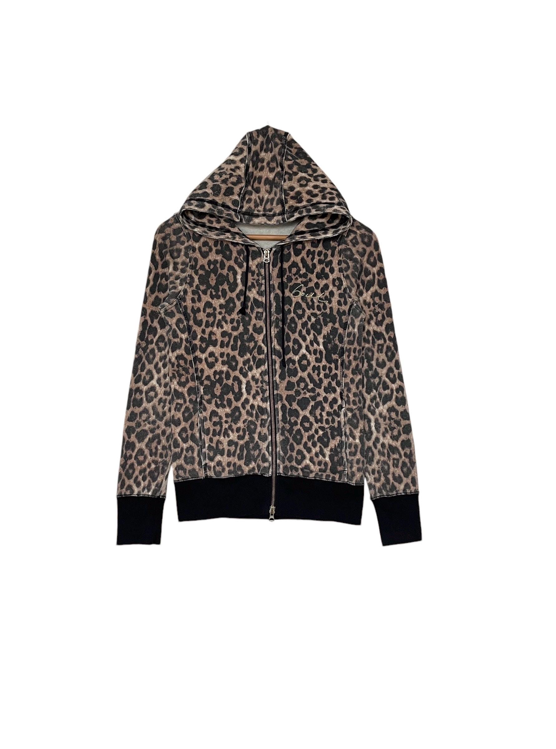 Rare Vintage Japanese Brand Moussy Leopard Hoodie 1990s - Etsy