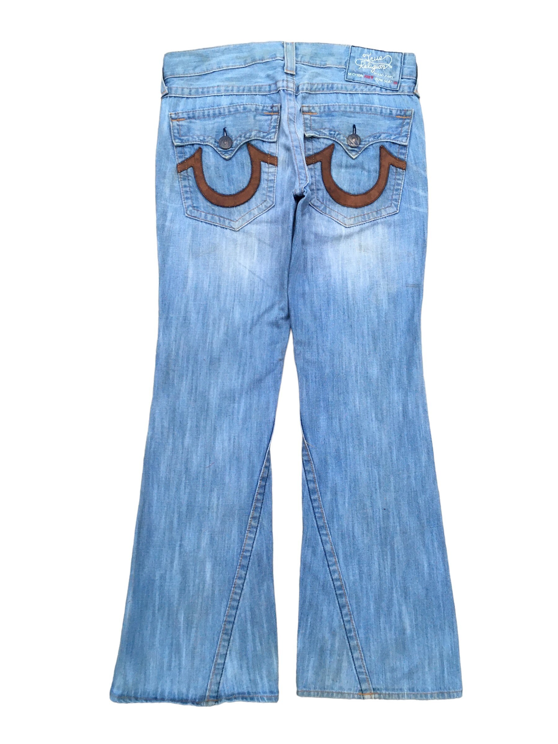 TRUE RELIGION USA製 Y2K フレアデニム 美品 23 レア 希少 TRUE RELIGION USA製 サイケ 刺繍 フレアデニム True