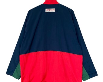 90s USA製古着短丈ナイロンジャケット比翼仕様スタンドネックレッドネイビー Vintage Skate Brand Jimmy Z Made in Usa Jacket 1990s - Etsy