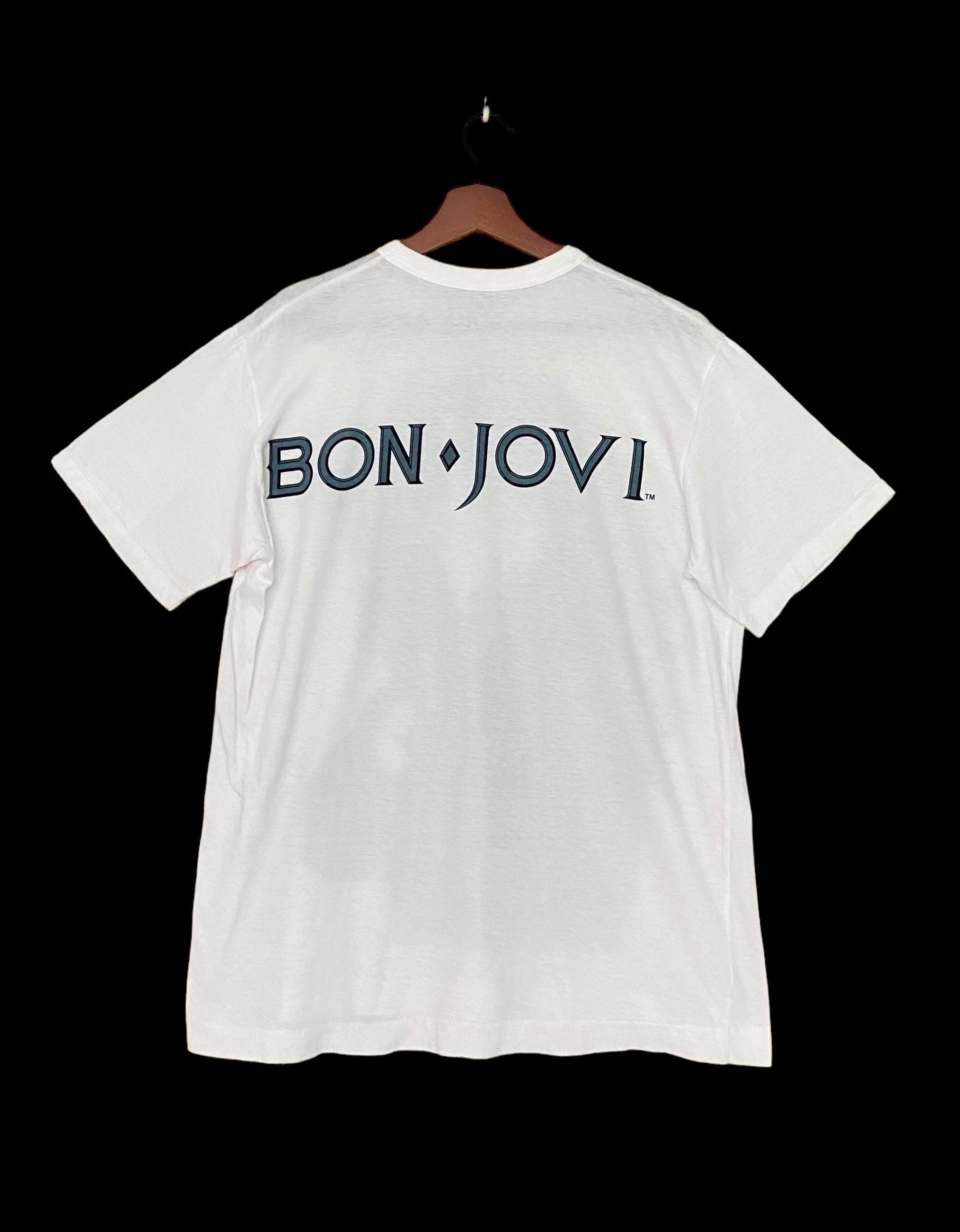 Bon Jovi 1987年 Tシャツ Vintage Bon Jovi 1987 Rare Band Music Tour Black Medium T