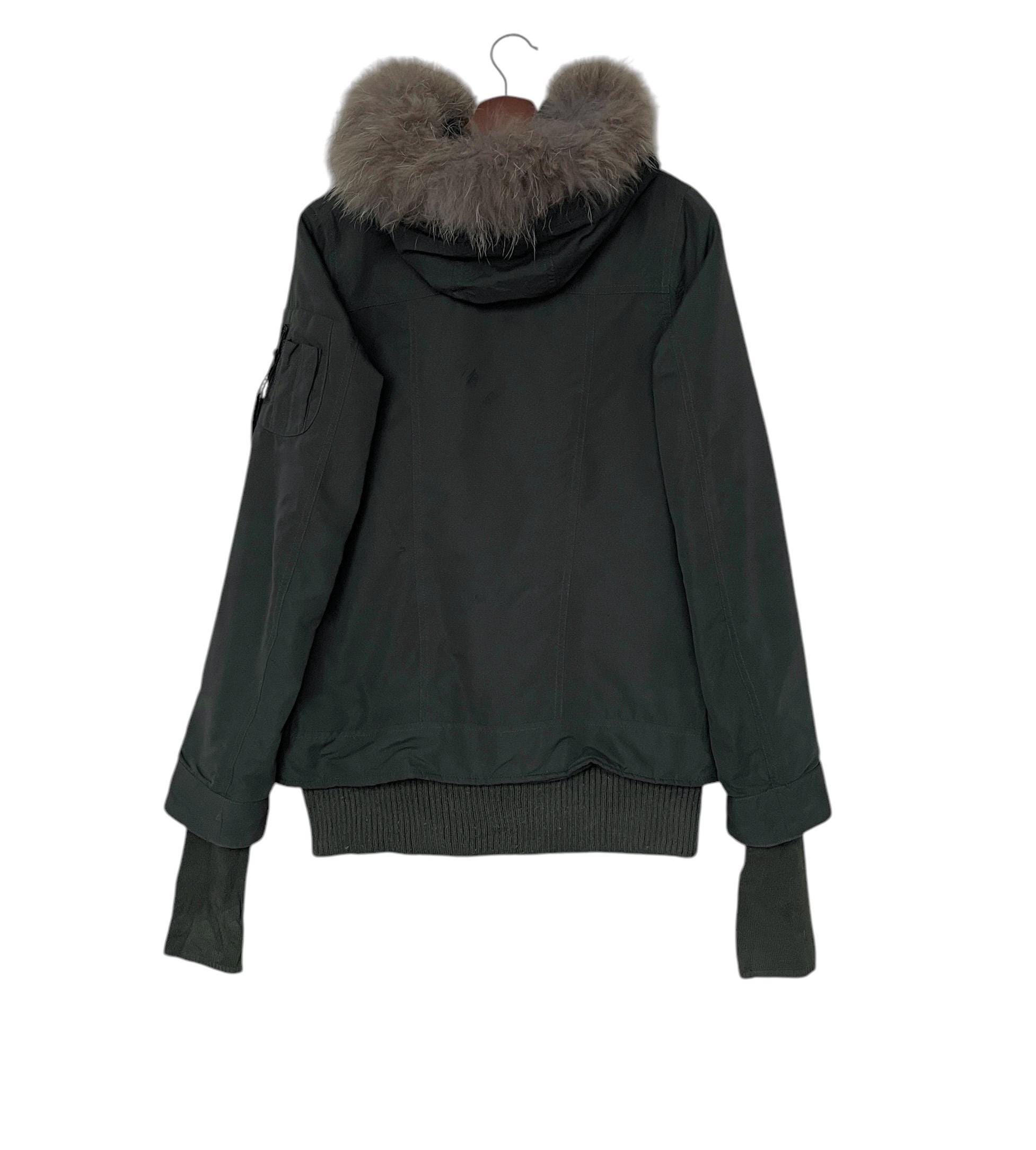 ジャケット・アウター archive Japanese Label grunge y2k sly Y2K Cyber Grunge Full Zip Hoodie with Red Furry Hood | Gothic