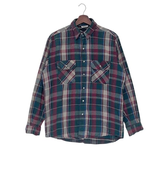 Rare Design Vintage Brand Five Brother Checkered Shirt 1980s