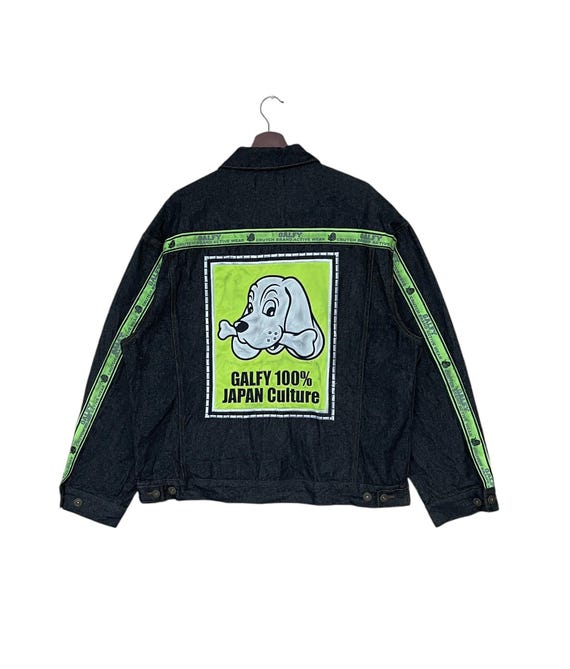 Rare Vintage Japanese Brand Galfy Crutch Brand Denim Jacket
