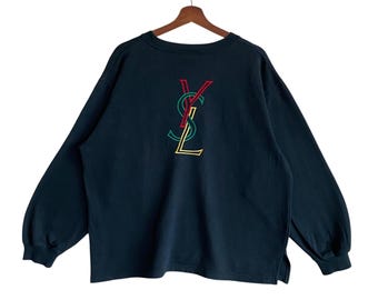 Very Rare Vintage Brand YvesSaintLaurent SpellOut Sweatshirt 1990s