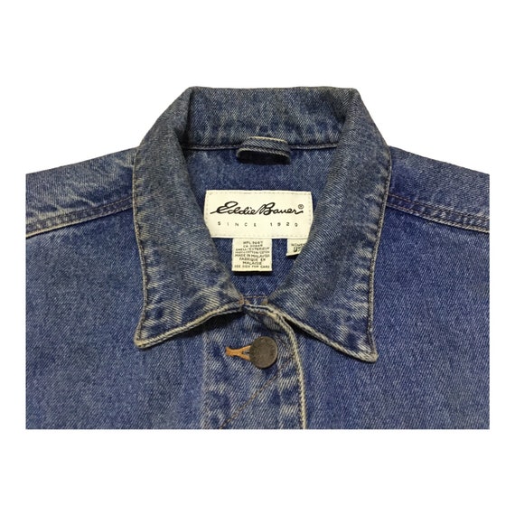Rare Design Vintage Eddie Bauer Trucker Denim Jacket 1990s