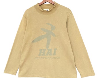 Rare Design Vintage Japanese Brand Hai Sporting Gear T-shirt 1990s
