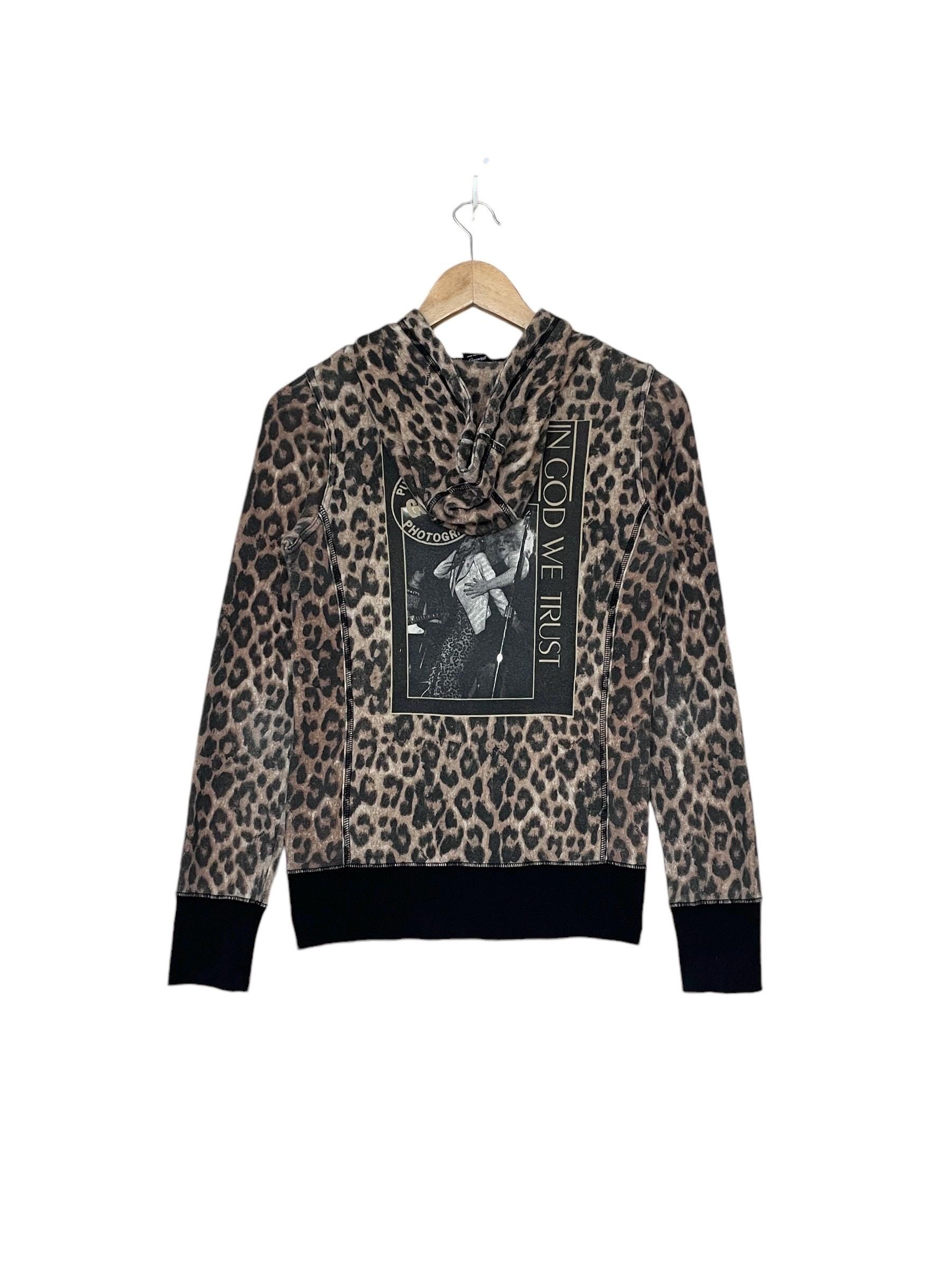 Rare Vintage Japanese Brand Moussy Leopard Hoodie 1990s - Etsy