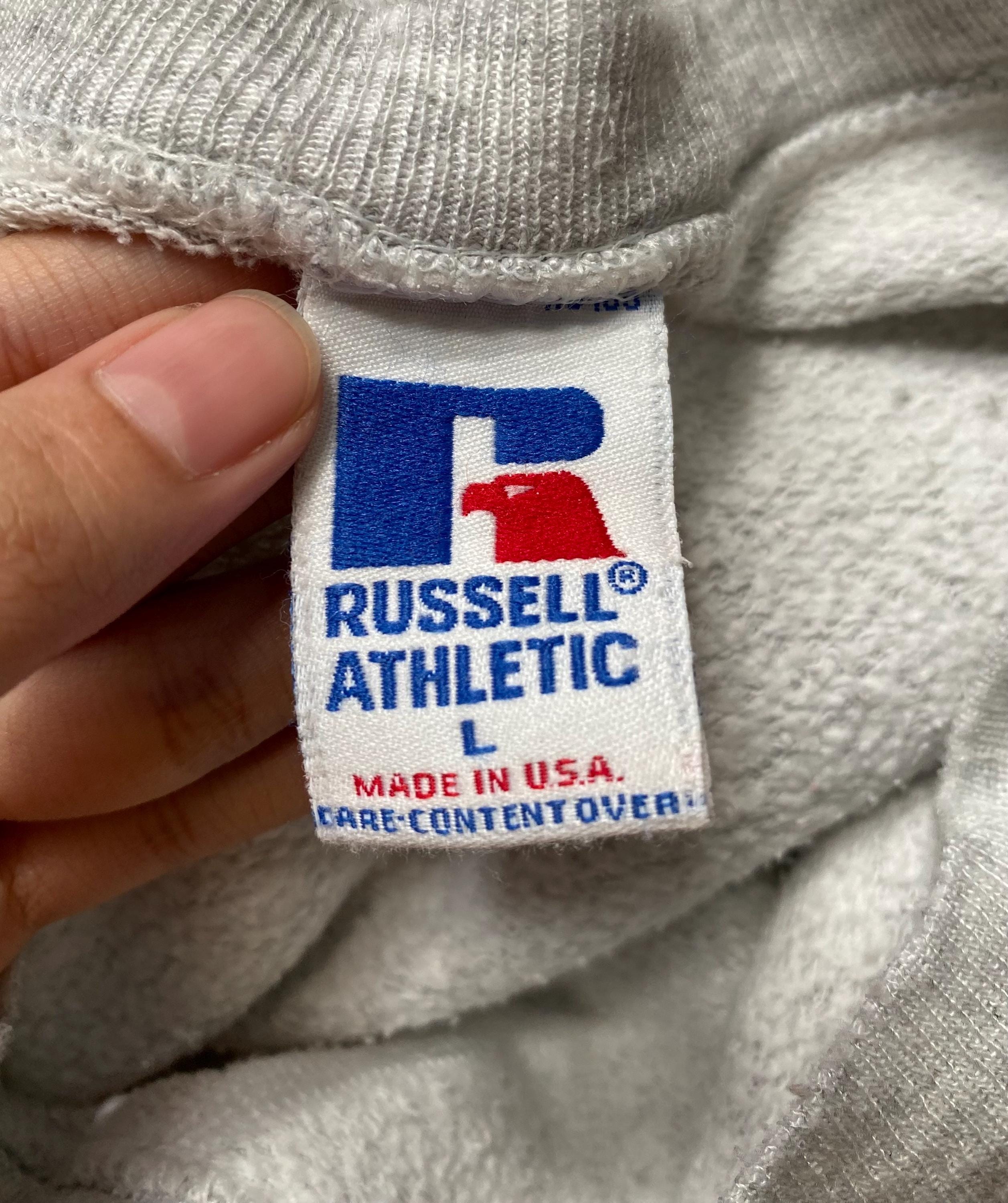 90s RUSSELL ATHLETIC Made in USA製 Vintage 90s Russell Athletic Made In USA Blank Crewneck Sweatshirt