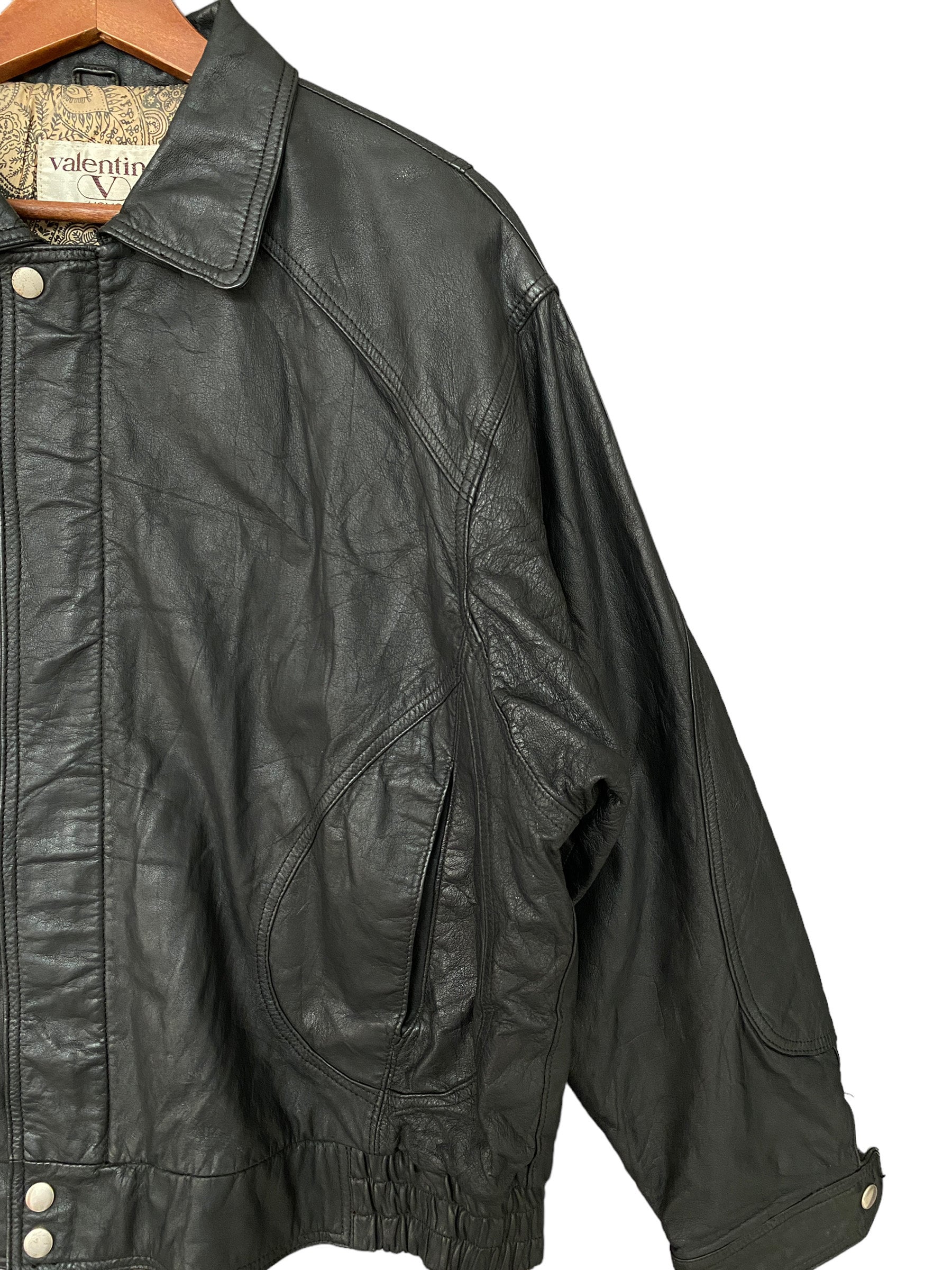 Rare Vintage Valentino Uomo Leather Jacket 1990s - Etsy