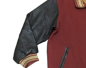 Rare Vintage Chaps Ralph Lauren Leather Varsity Jacket 1990s - Etsy