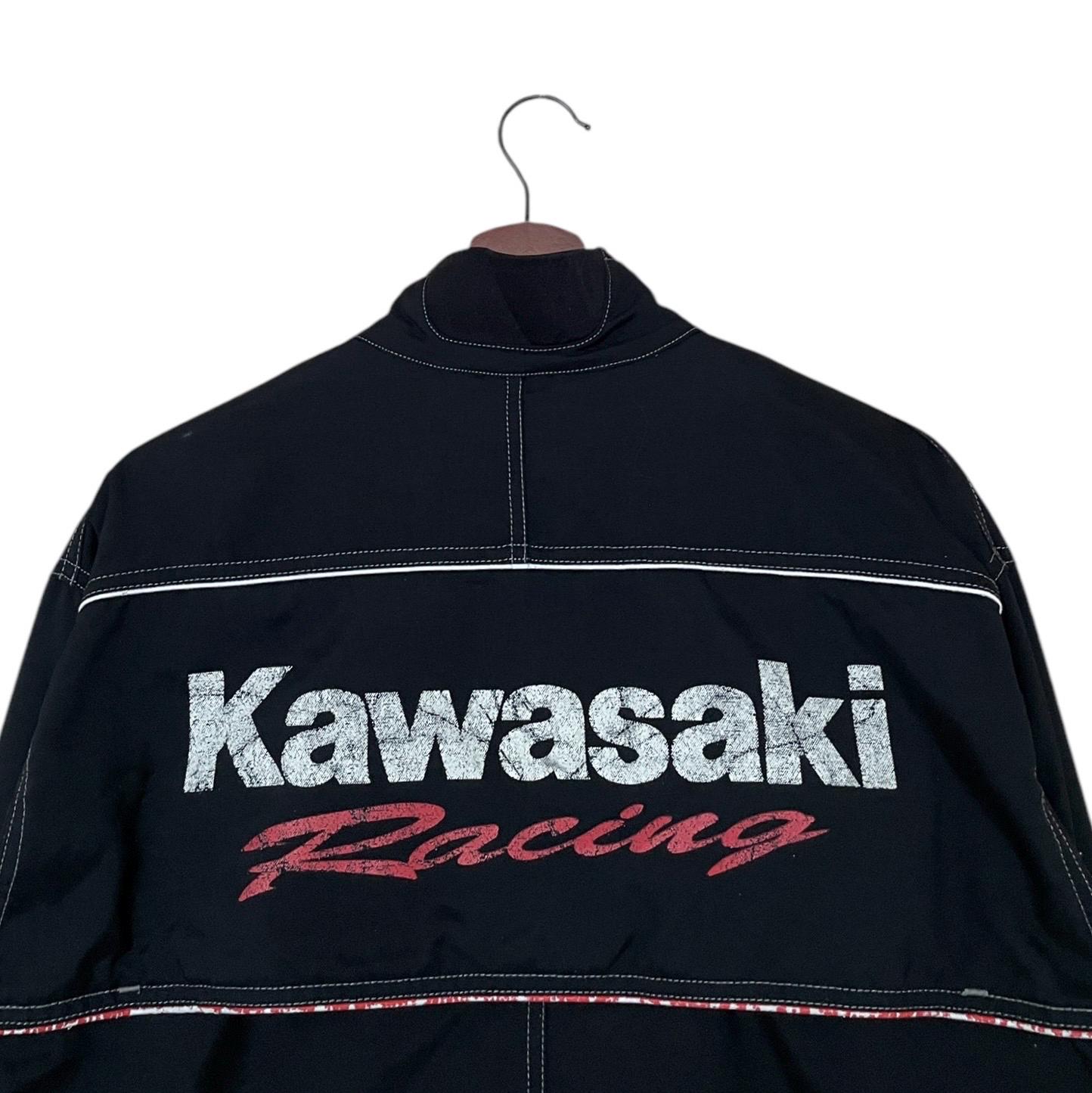 Rare Design Vintage Brand Kushitani Kawasaki Bikers Jacket 1990s