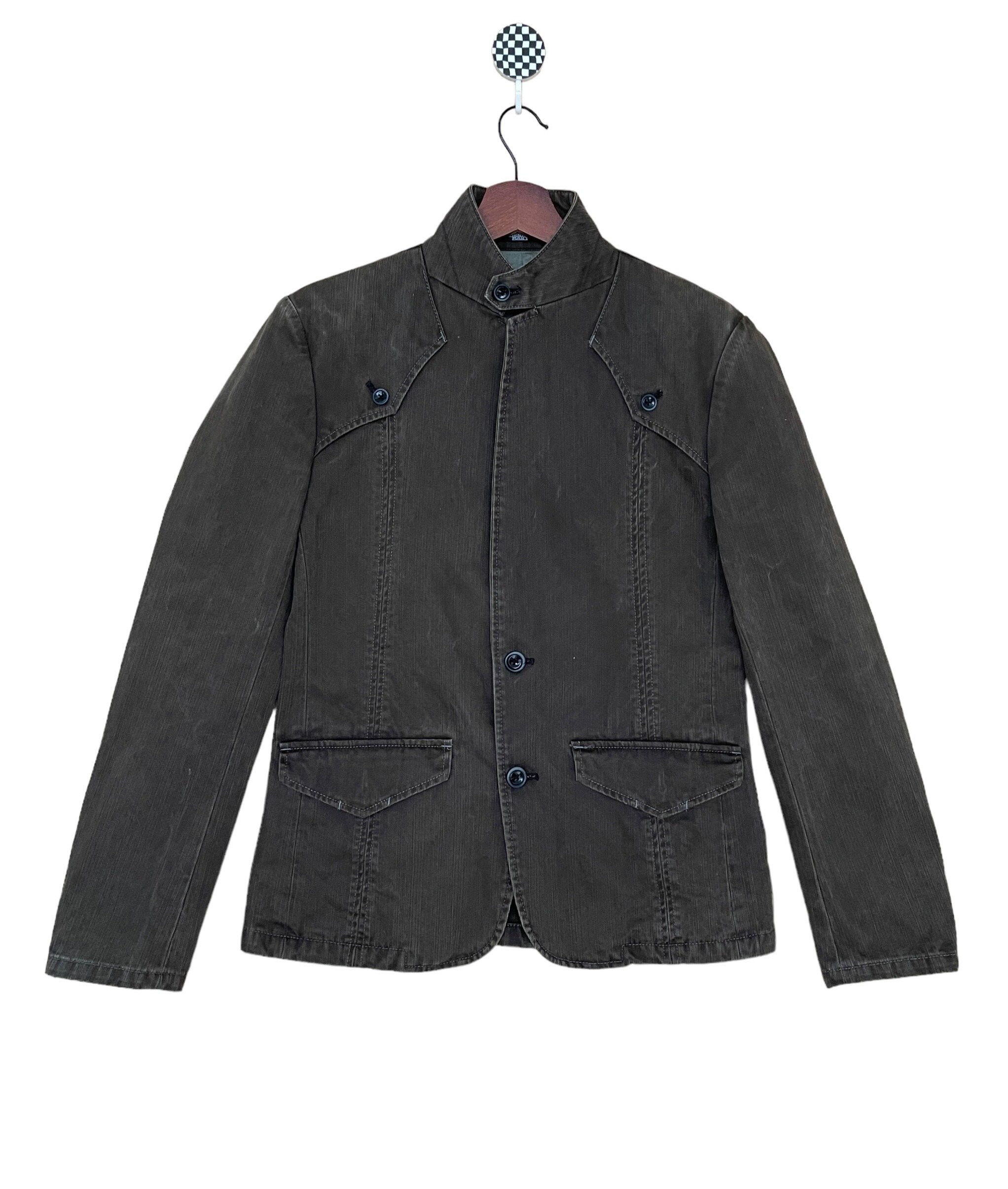 00s archive TORNADO MART leather jacket goatskin black W49cm