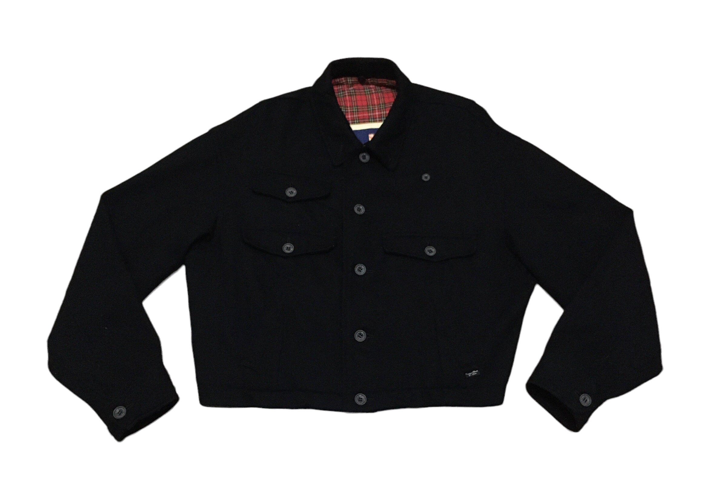Rare Design Vintage Brand PPFM Wool Checkered Jacket 1990s