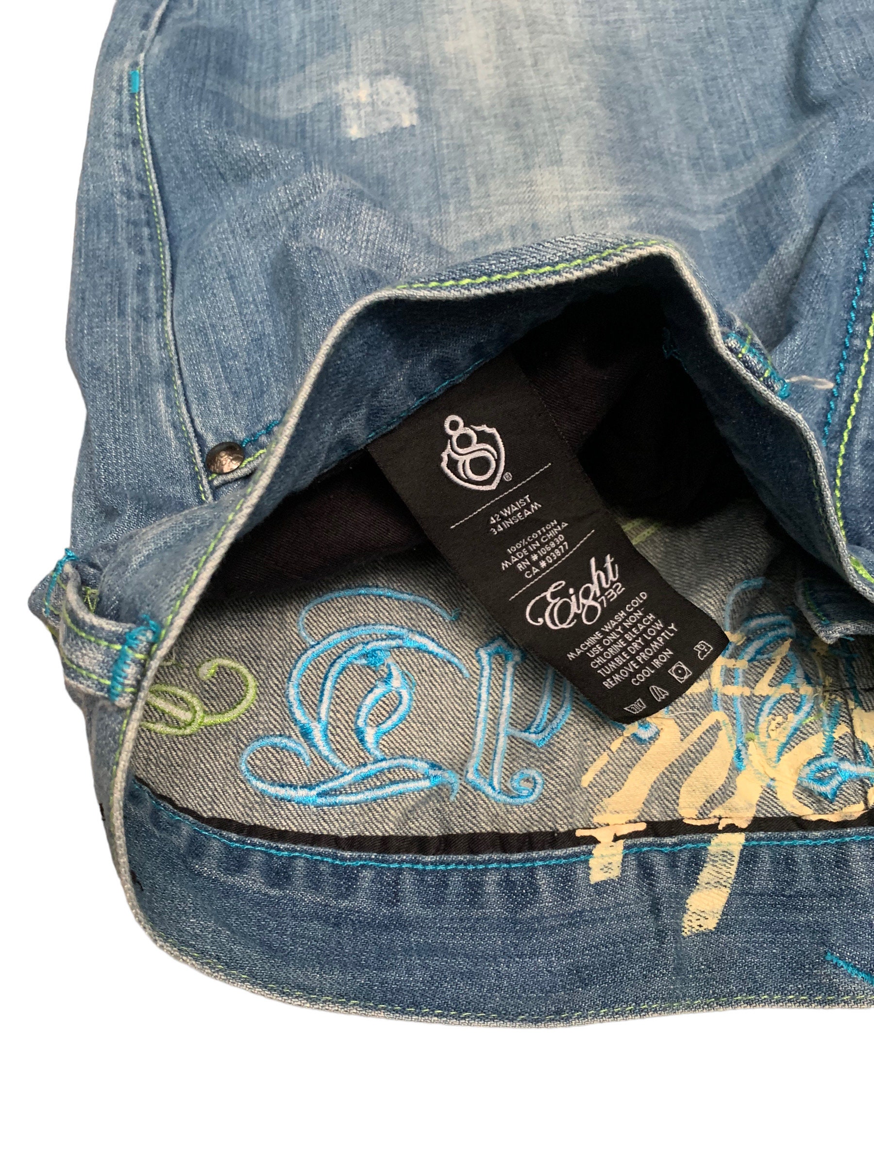 Rare Design Vintage Hiphop Rapper Eight732 Baggy Jeans 2000s Rare Design Vintage Hiphop Rapper Eight732 Baggy Jeans 2000s