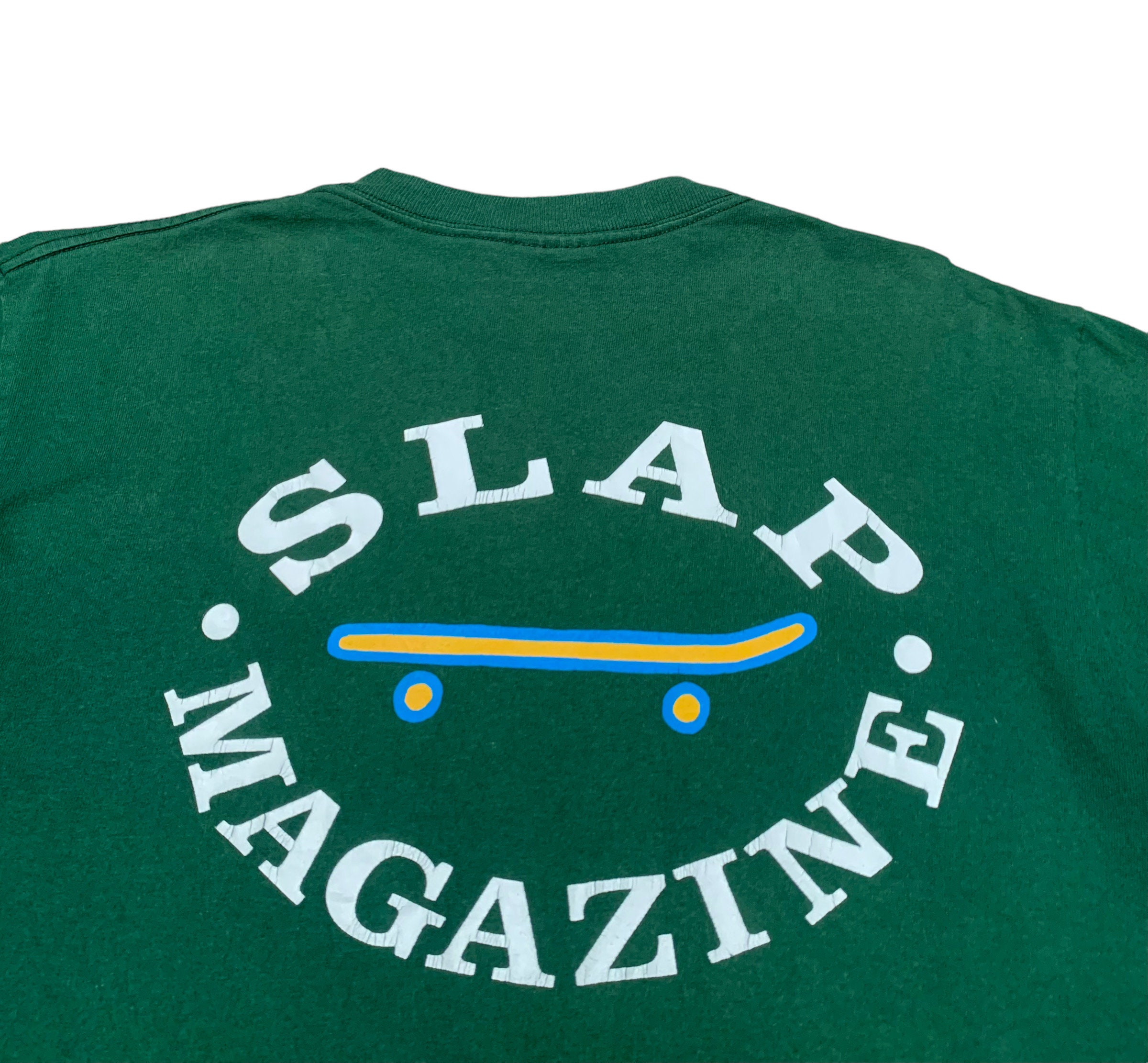 Very Rare Design Vintage Brand Slap Magazine Made in Usa T-shirt