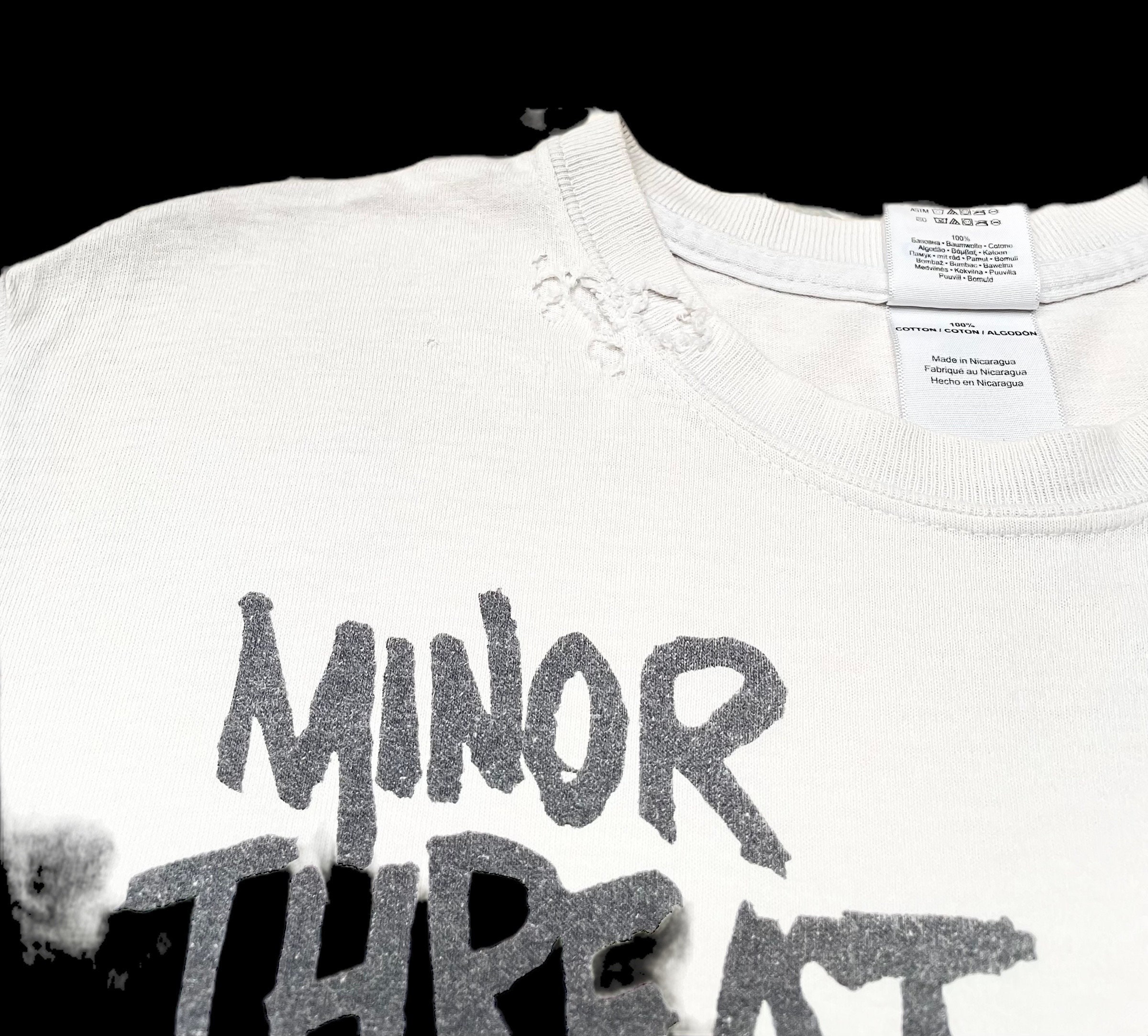 Rare Design Vintage Hardcore Punk Band Minor Threat T-shirt Rare Design Vintage Hardcore Punk Band Minor Threat T-shirt