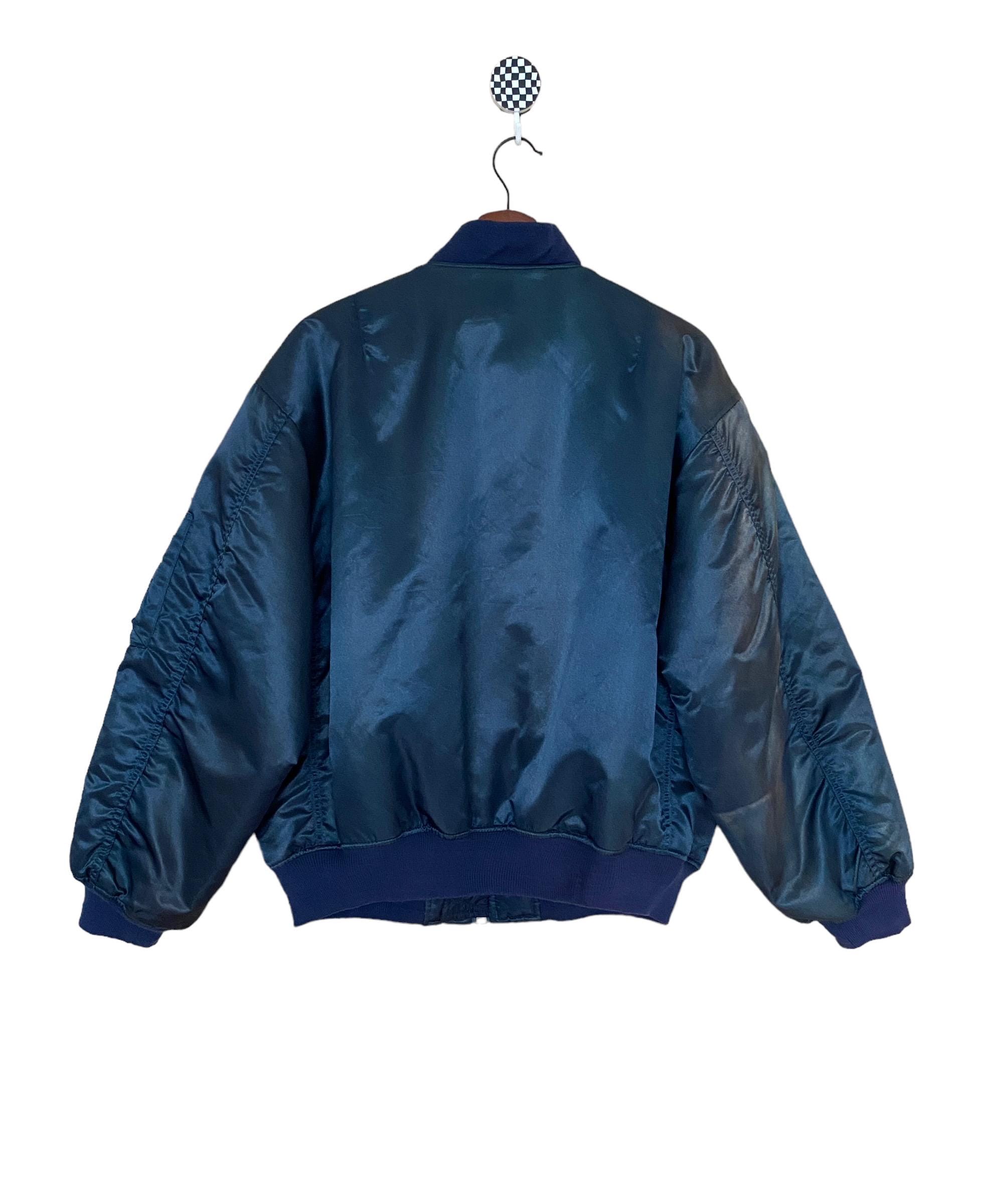 Flight Jacket MA-1 フェードブルー古着　ヴィンテージ　Y2K Vintage MA-1 Y2K Blue Stylish Militari Flyght Bomber USA