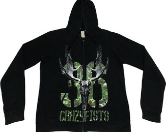 Rare Design Vintage Metal Band 36 Crazy Fists Hoodie 1990s