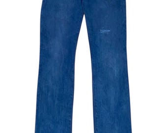 SS06 Number Nine Painted D-Ring Crying Heart Pain Denim Jeans