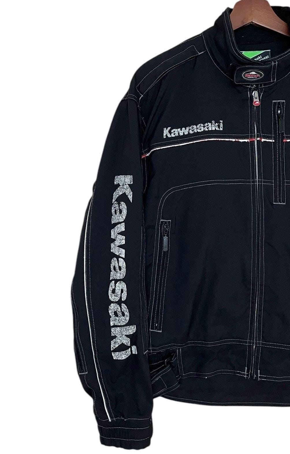 Rare Design Vintage Brand Kushitani Kawasaki Bikers Jacket 1990s