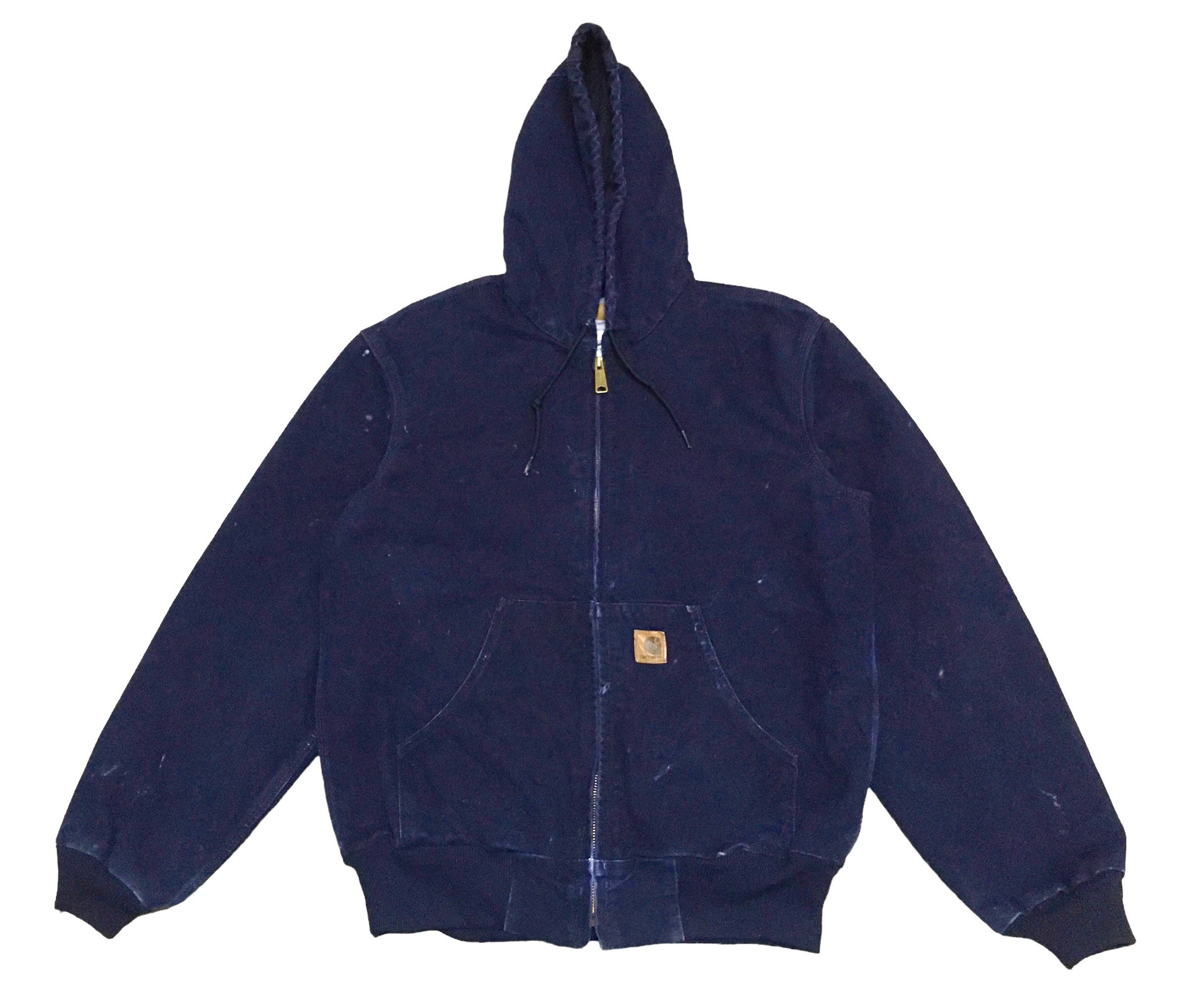 トップス rare 90s USA carhartt velours zip hoodie Vintage 1990s Carhartt Heavy Weight Sun Faded Zip up Hoodie / 90s