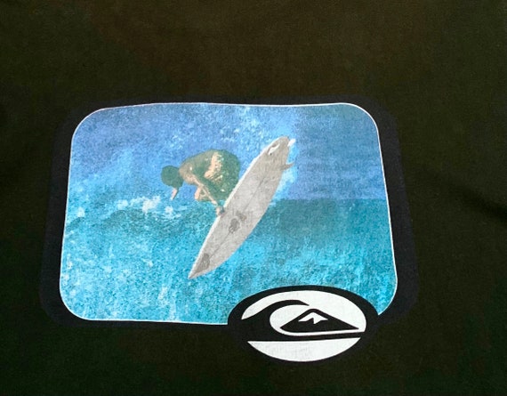 Rare Design Vintage Brand Surfing Quiksilver T-sh… - image 5